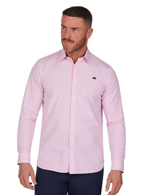 Classic Long Sleeve Stripe Shirt - Pink