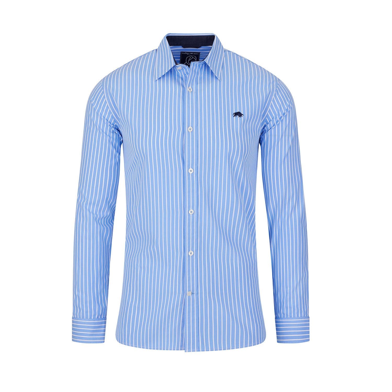 Classic Long Sleeve Stripe Shirt - Mid Blue