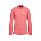 Classic Long Sleeve Linen Shirt - Coral Clearance