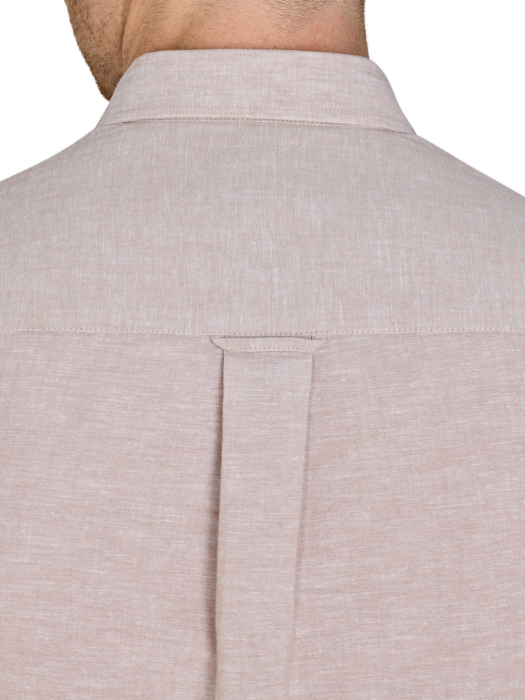 Long Sleeve Linen Shirt - Tan
