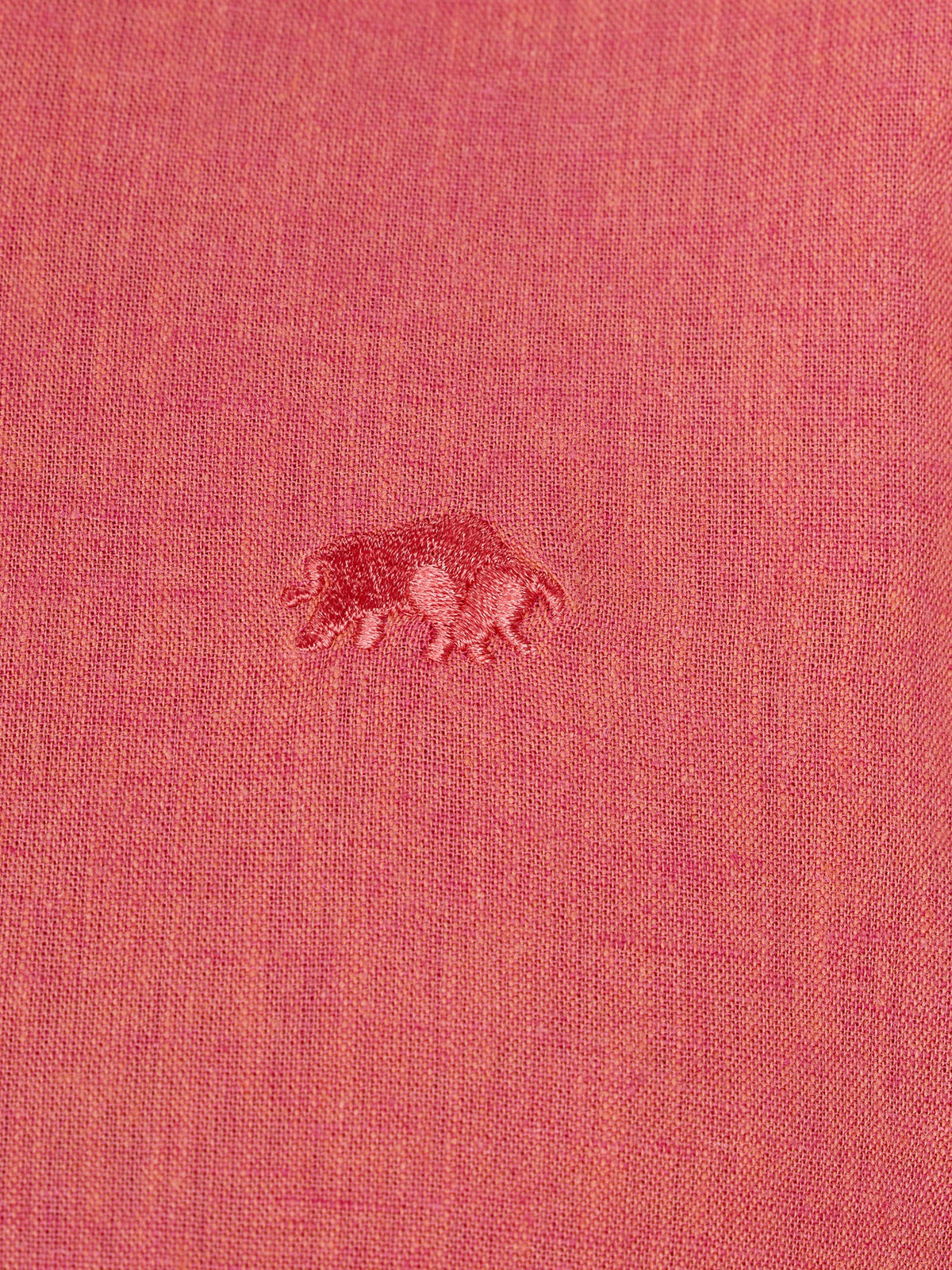 Classic Long Sleeve Linen Shirt - Coral Clearance