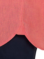 Classic Long Sleeve Linen Shirt - Coral Clearance