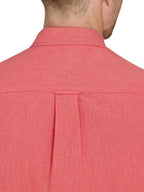 Classic Long Sleeve Linen Shirt - Coral Clearance