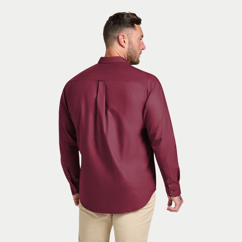 Long Sleeve Classic Oxford Shirt - Berry