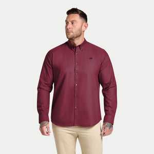 Long Sleeve Classic Oxford Shirt - Berry