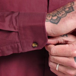 Long Sleeve Classic Oxford Shirt - Berry