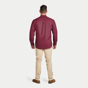 Long Sleeve Classic Oxford Shirt - Berry