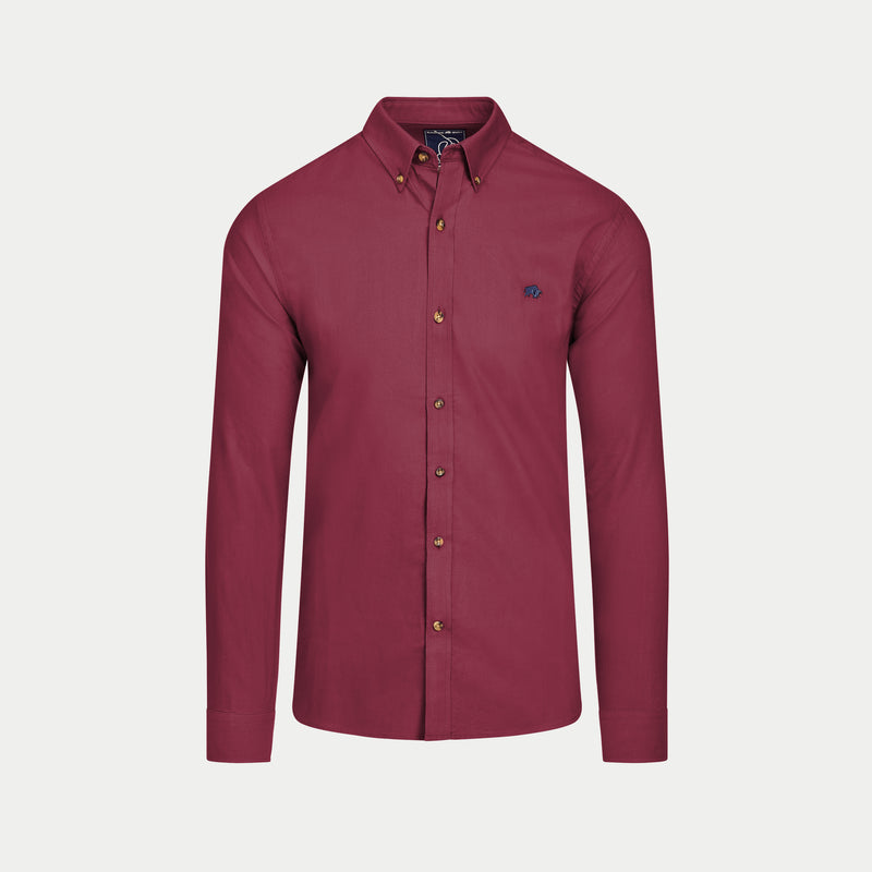 Long Sleeve Classic Oxford Shirt - Berry
