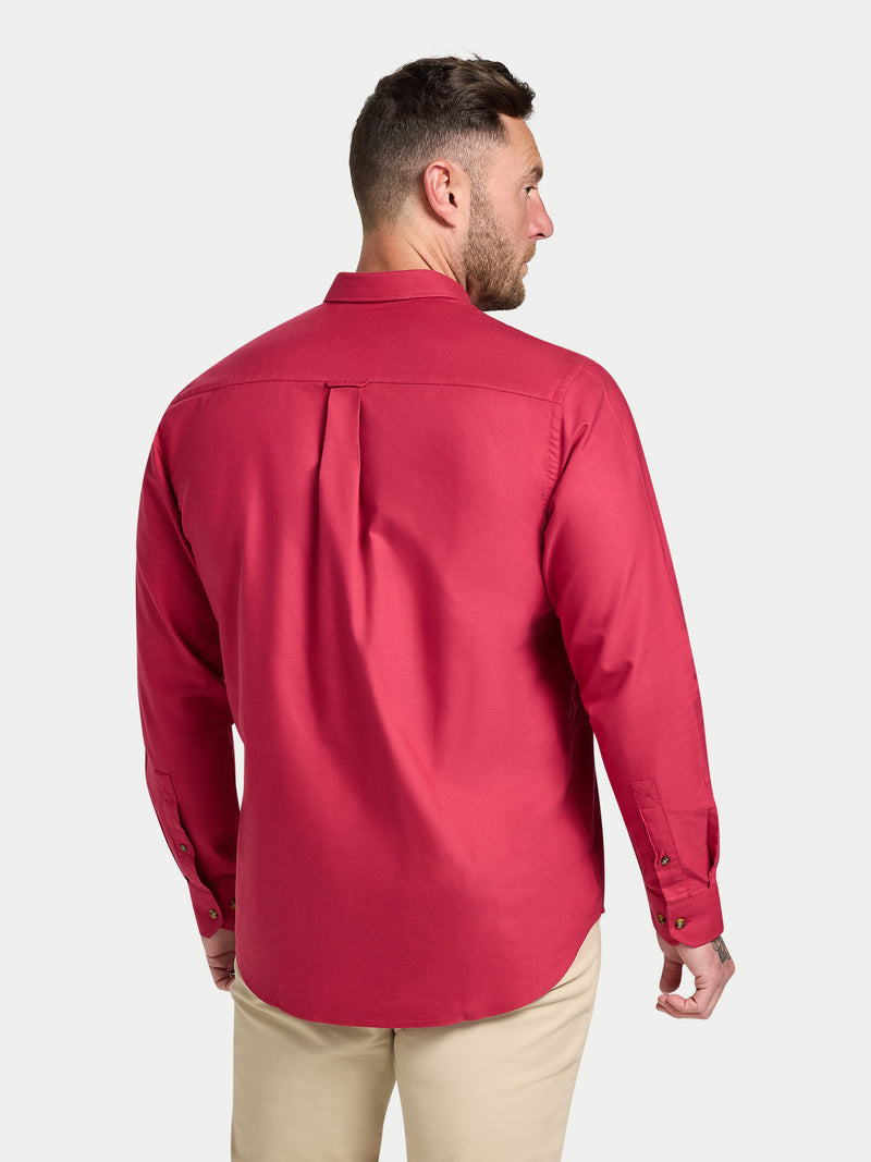 Long Sleeve Classic Oxford Shirt - Berry