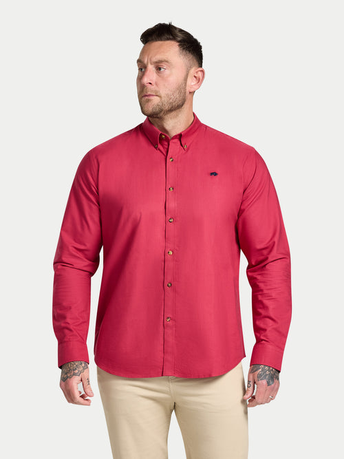 Long Sleeve Classic Oxford Shirt - Berry