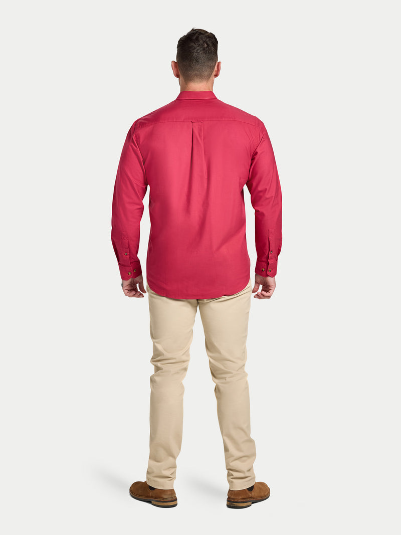 Long Sleeve Classic Oxford Shirt - Berry