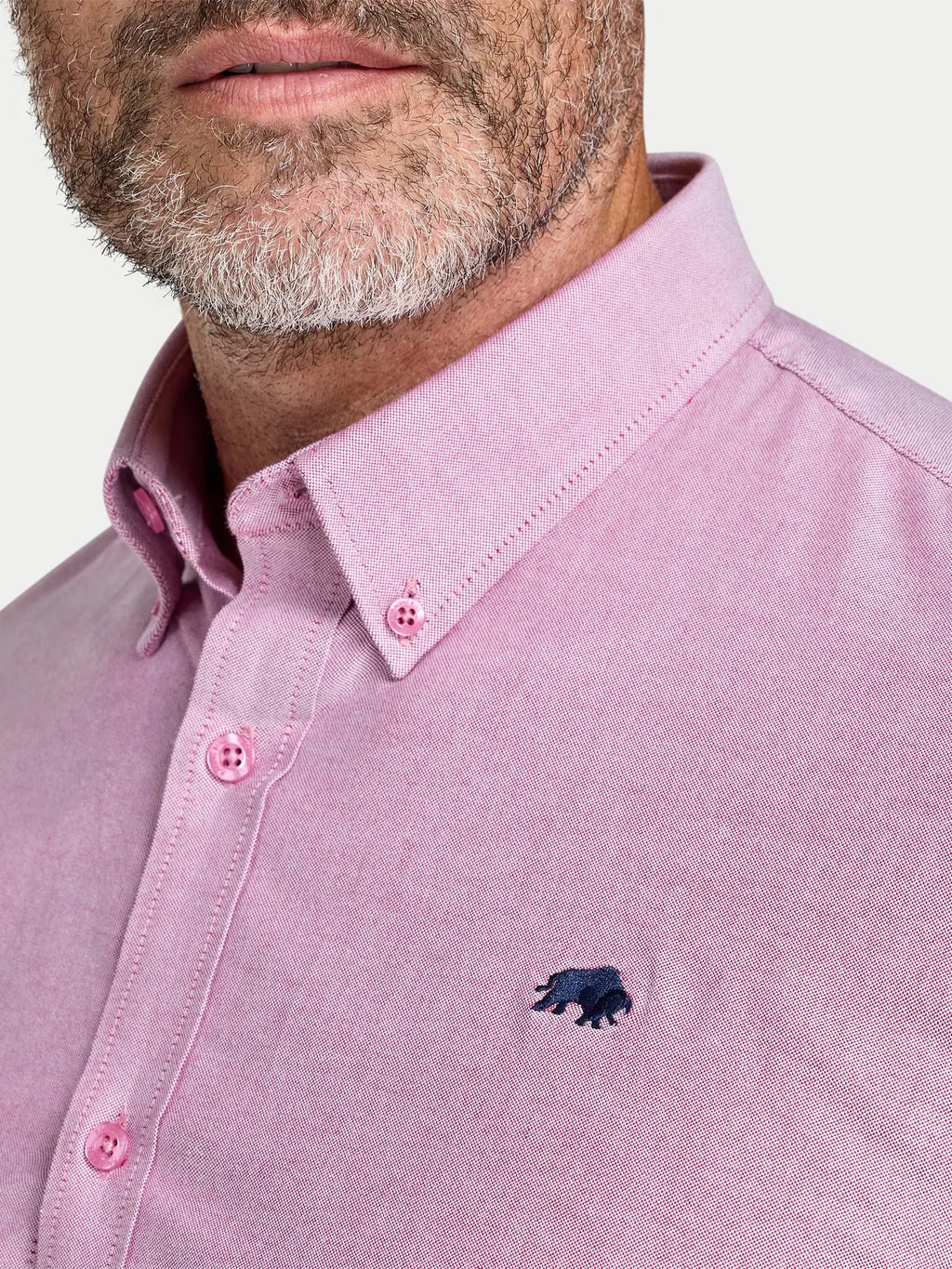 Classic Oxford Shirt - Long Sleeve - Red Raging Bull Clothing