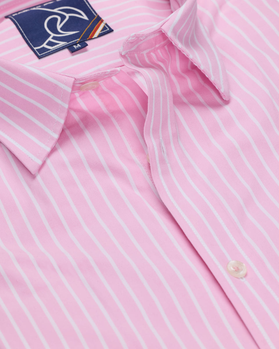 Long Sleeve Classic Stripe Shirt - Pink – Raging Bull Clothing
