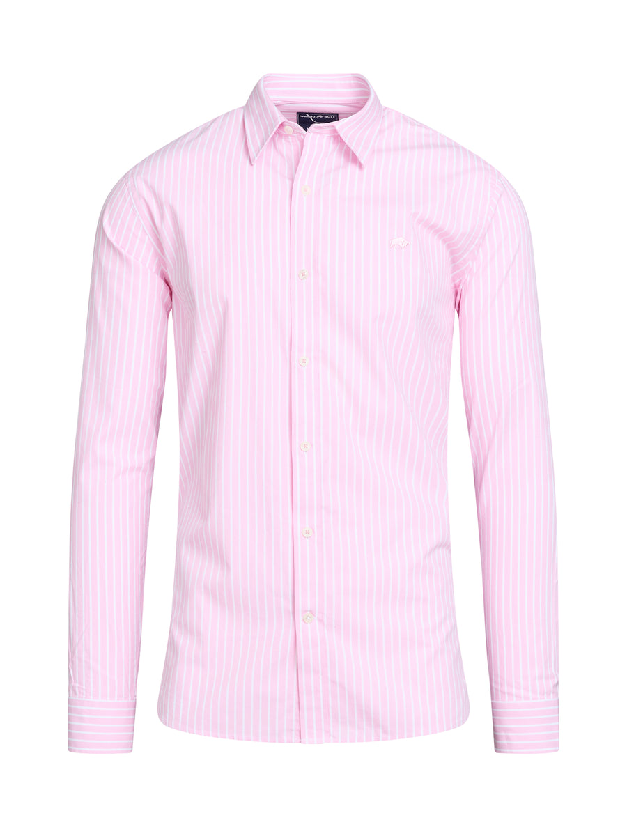 Long Sleeve Classic Stripe Shirt - Pink – Raging Bull Clothing
