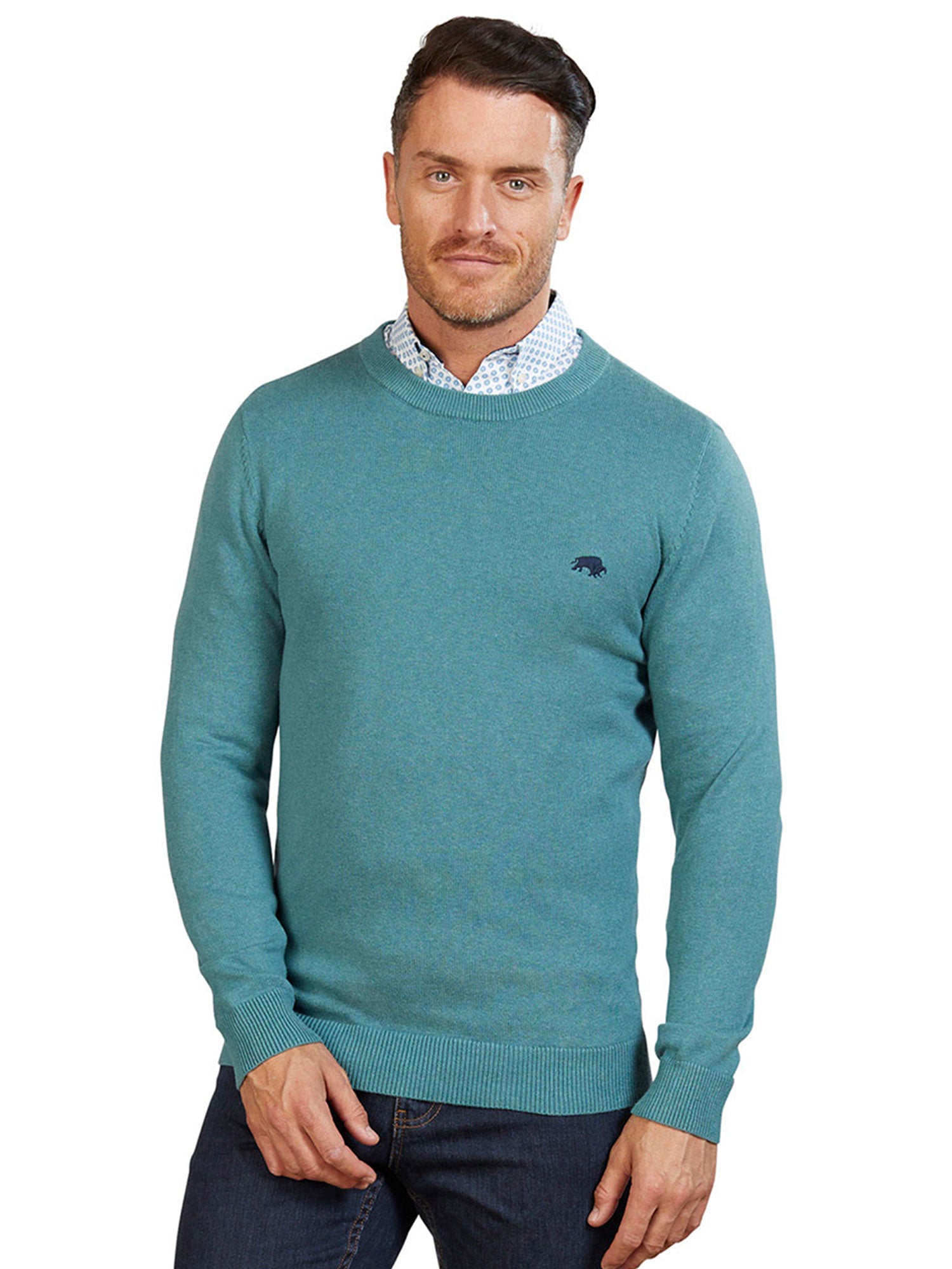 Classic Crew Neck Knit - Forest