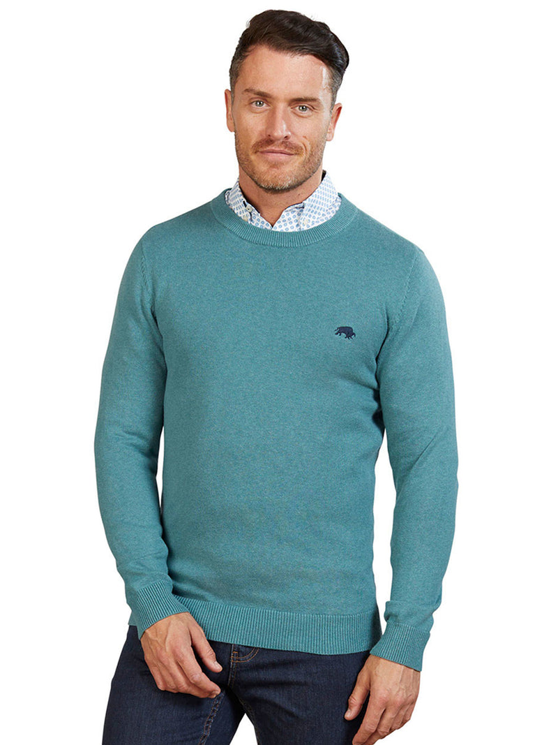 Classic Crew Neck Knit - Forest