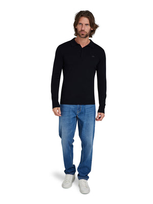 Classic Knitted Polo - Black