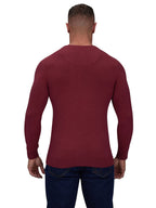 Classic Crew Neck Cotton/Cashmere Knit - Berry Raging Bull Clothing
