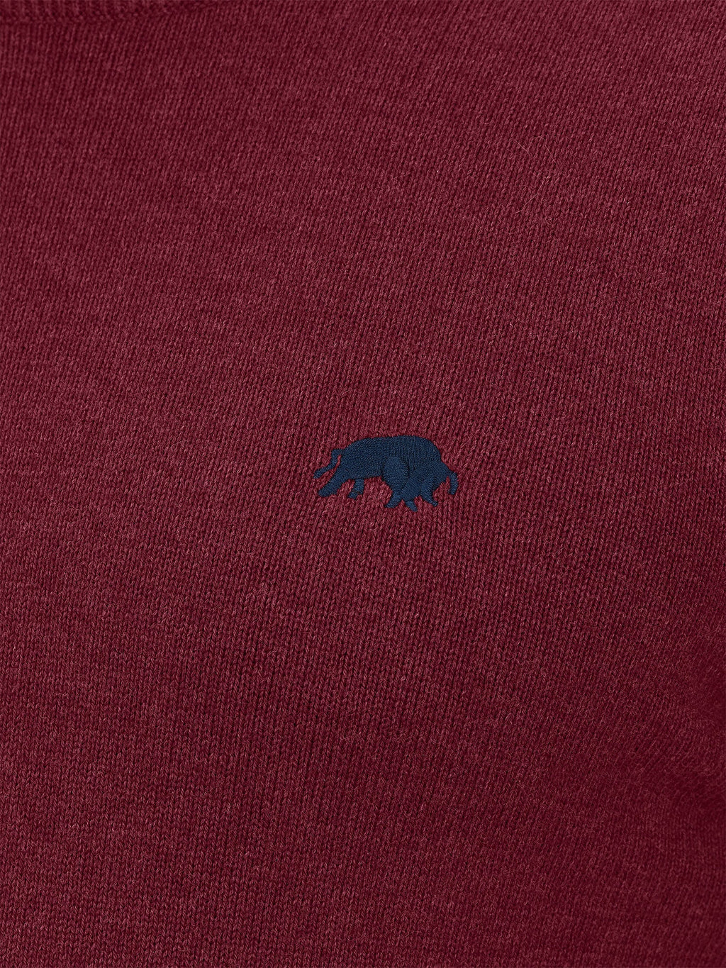 Classic Crew Neck Cotton/Cashmere Knit - Berry Raging Bull Clothing