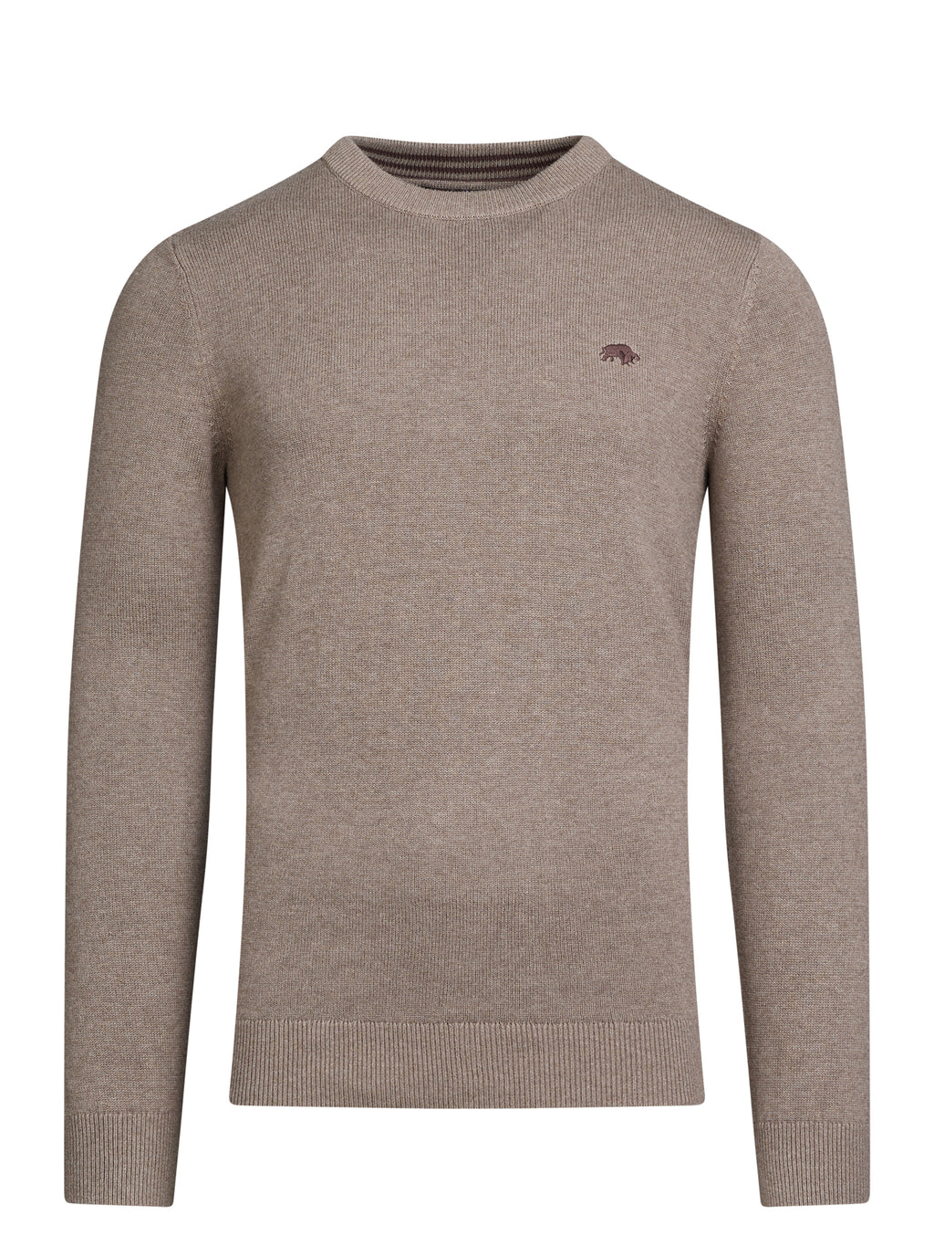 Classic Crew Neck Cotton/Cashmere Knit - Toast