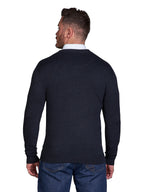 Classic V Neck Cotton/Cashmere Knit - Black