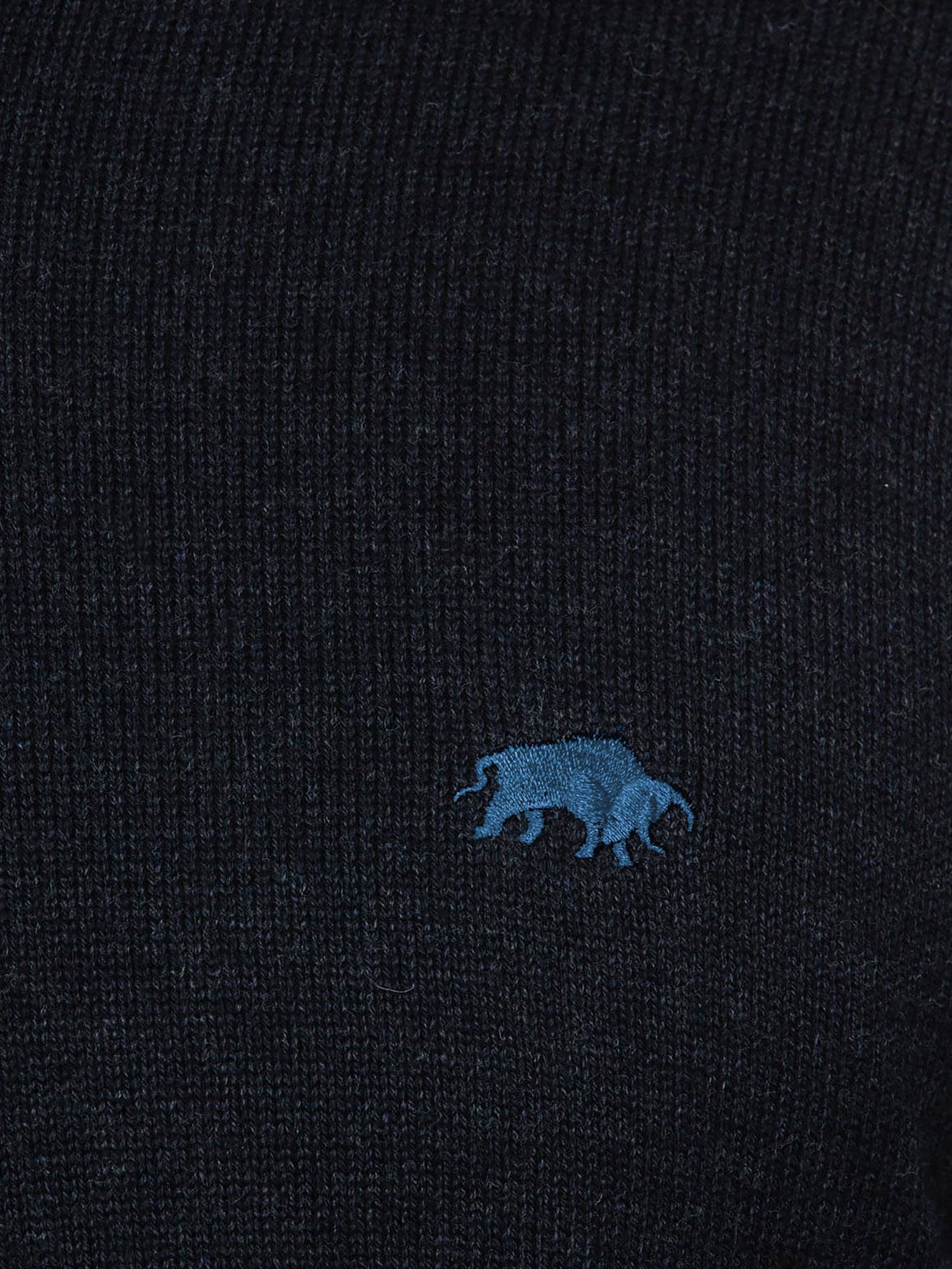 Classic V Neck Cotton/Cashmere Knit - Black