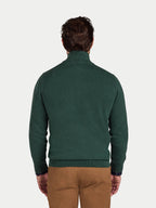 Classic Quarter Zip Cotton/Cashmere Knit - Forest