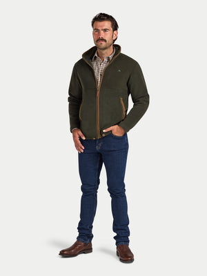 Classic Fleece Zip Through Jacket - Forest