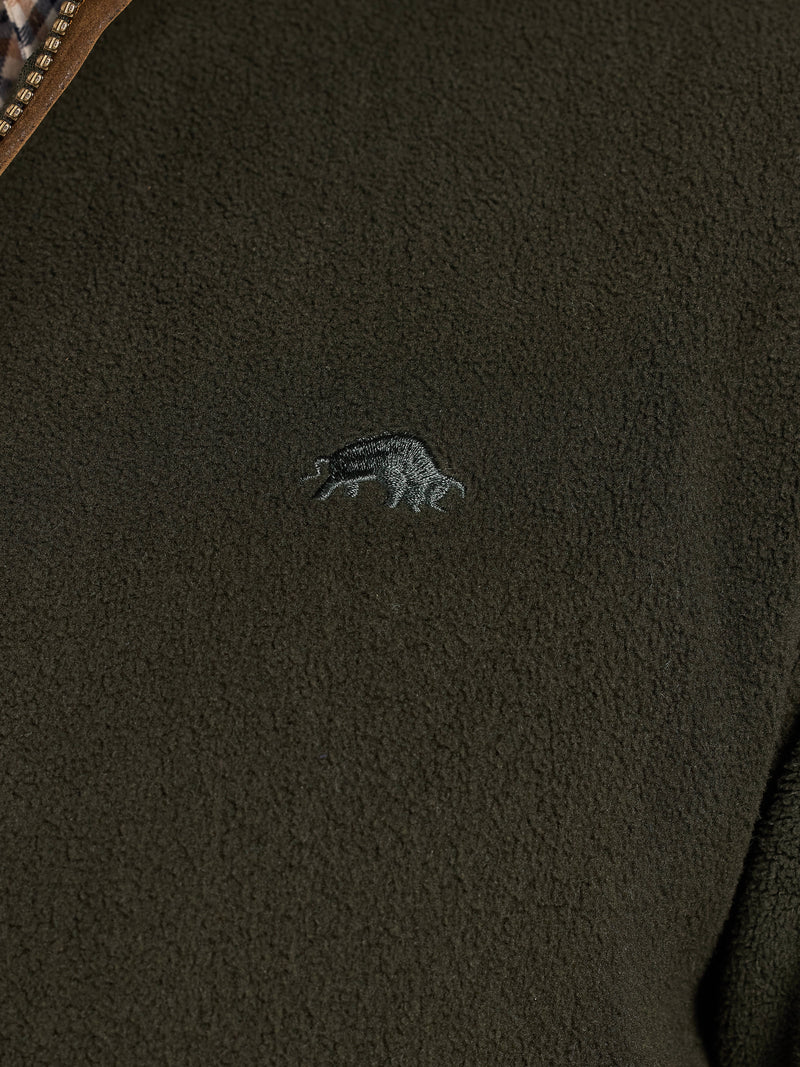 Classic Fleece Zip Through Jacket - Forest