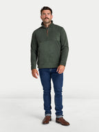 Quarter Neck Classic Fleece - Khaki