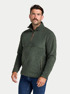 Quarter Neck Classic Fleece - Khaki