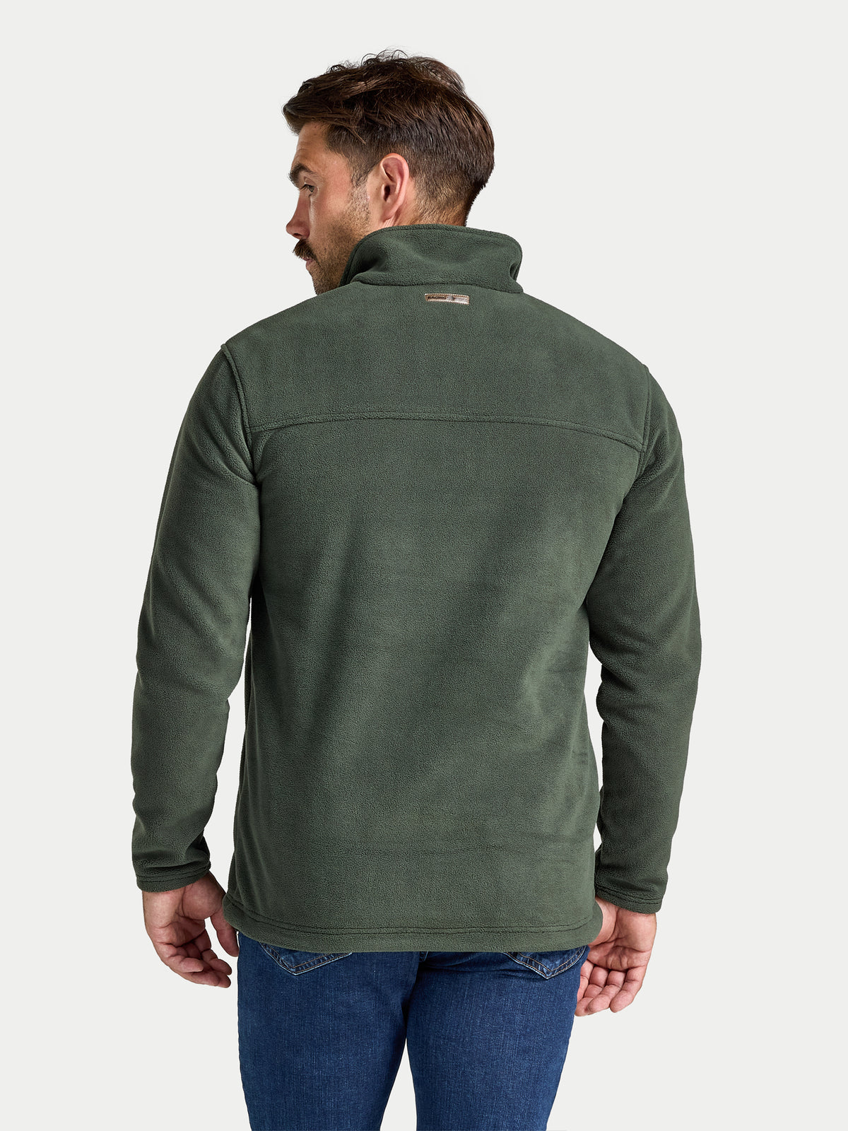 Quarter Neck Classic Fleece - Khaki