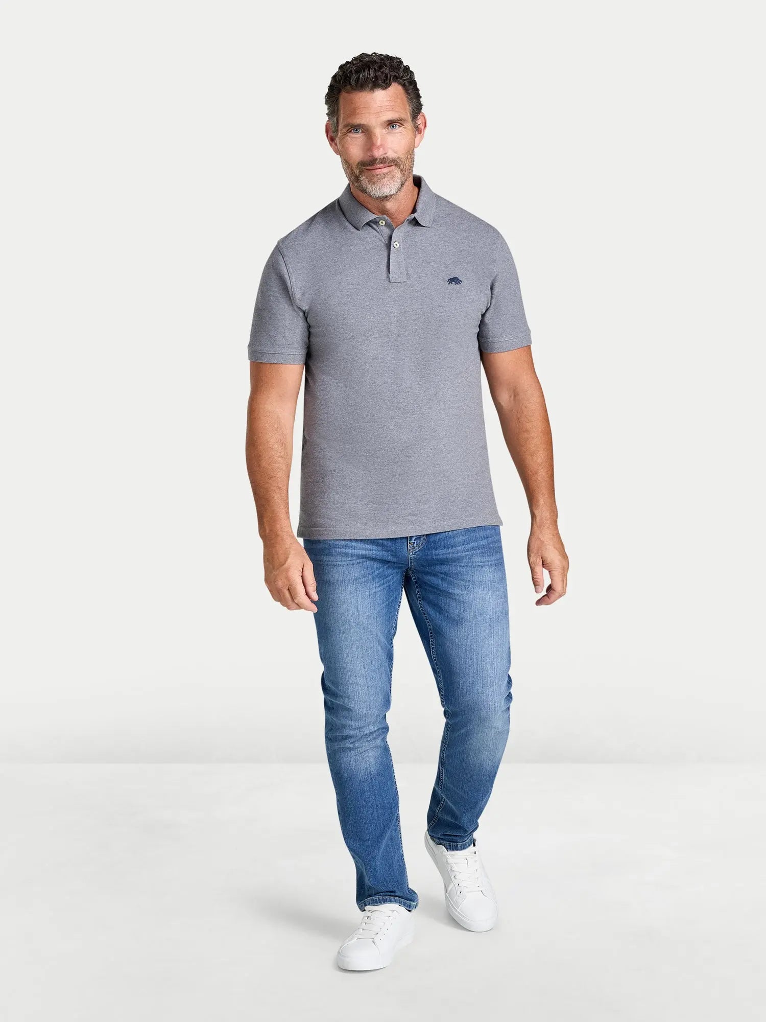 Classic Organic Polo - Grey Marl