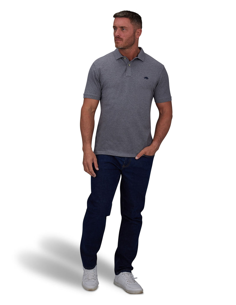 Classic Organic Polo - Grey Marl