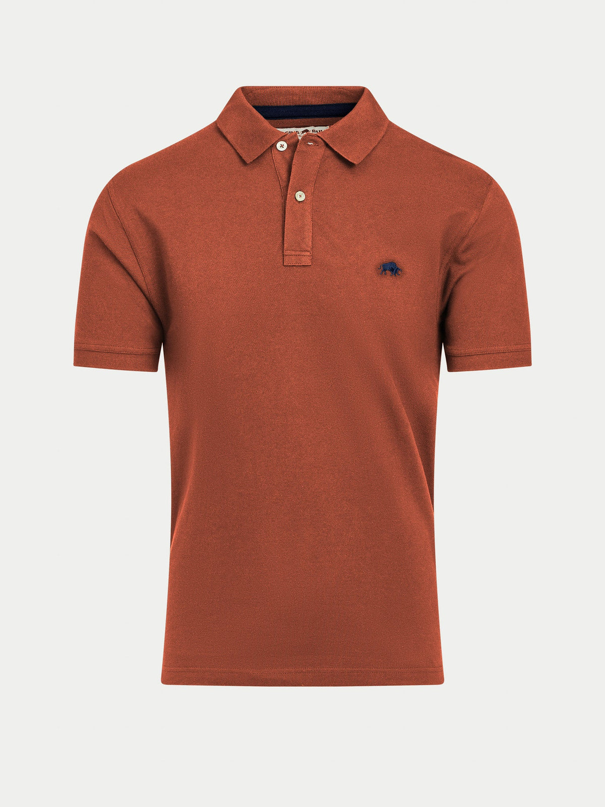 Short Sleeve Classic Organic Polo - Burnt Orange Raging Bull Clothing