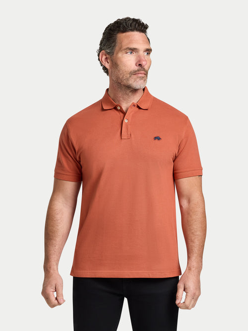 Short Sleeve Classic Organic Polo - Burnt Orange