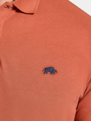 Short Sleeve Classic Organic Polo - Burnt Orange
