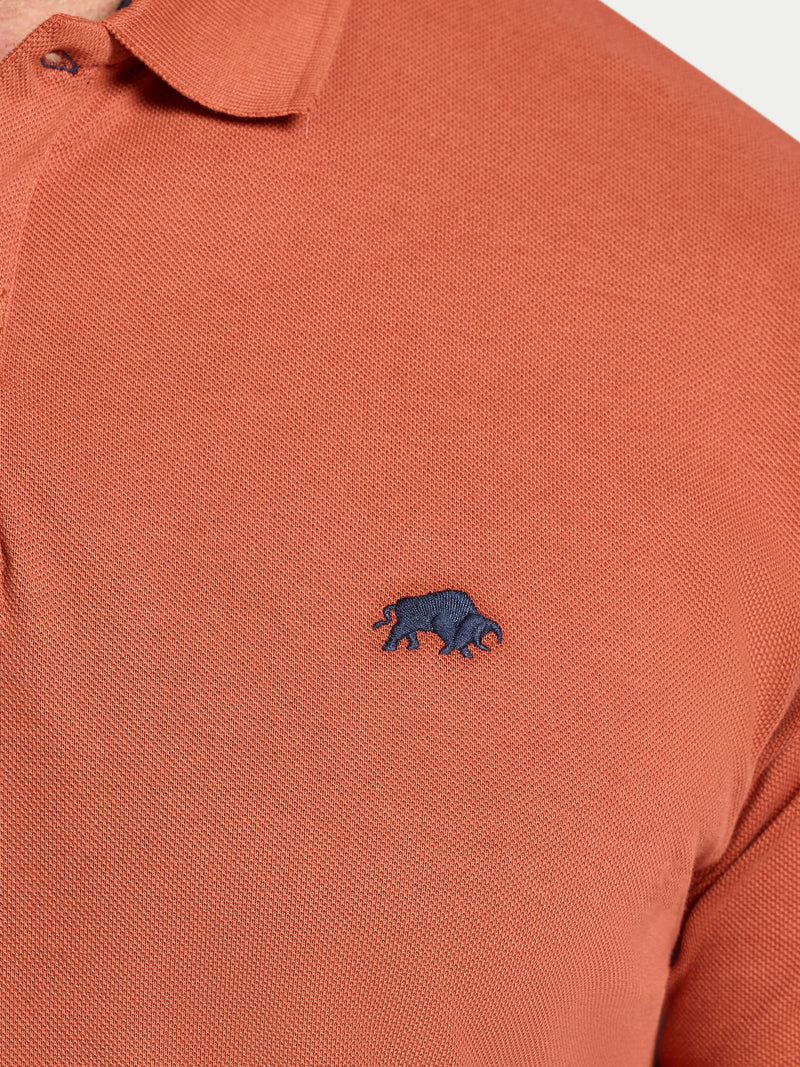 Short Sleeve Classic Organic Polo - Burnt Orange