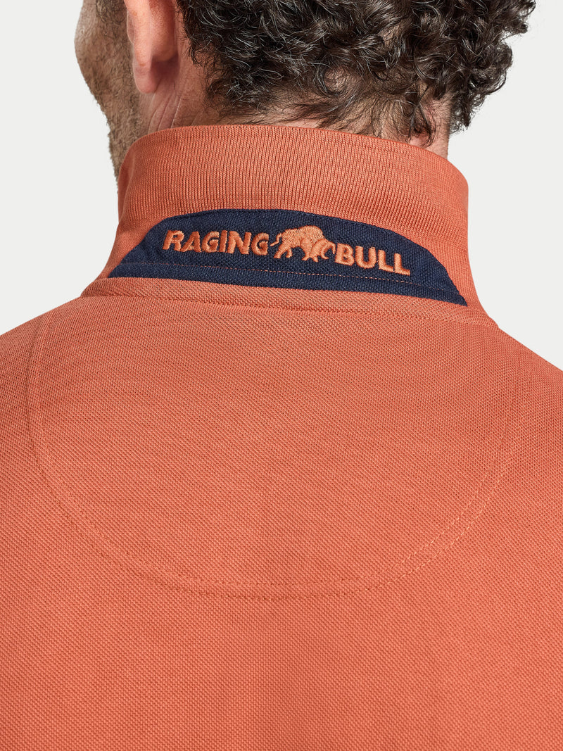 Short Sleeve Classic Organic Polo - Burnt Orange