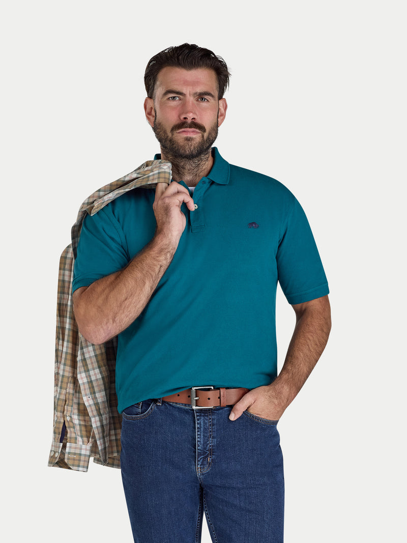 Classic Organic Pique Polo - Teal