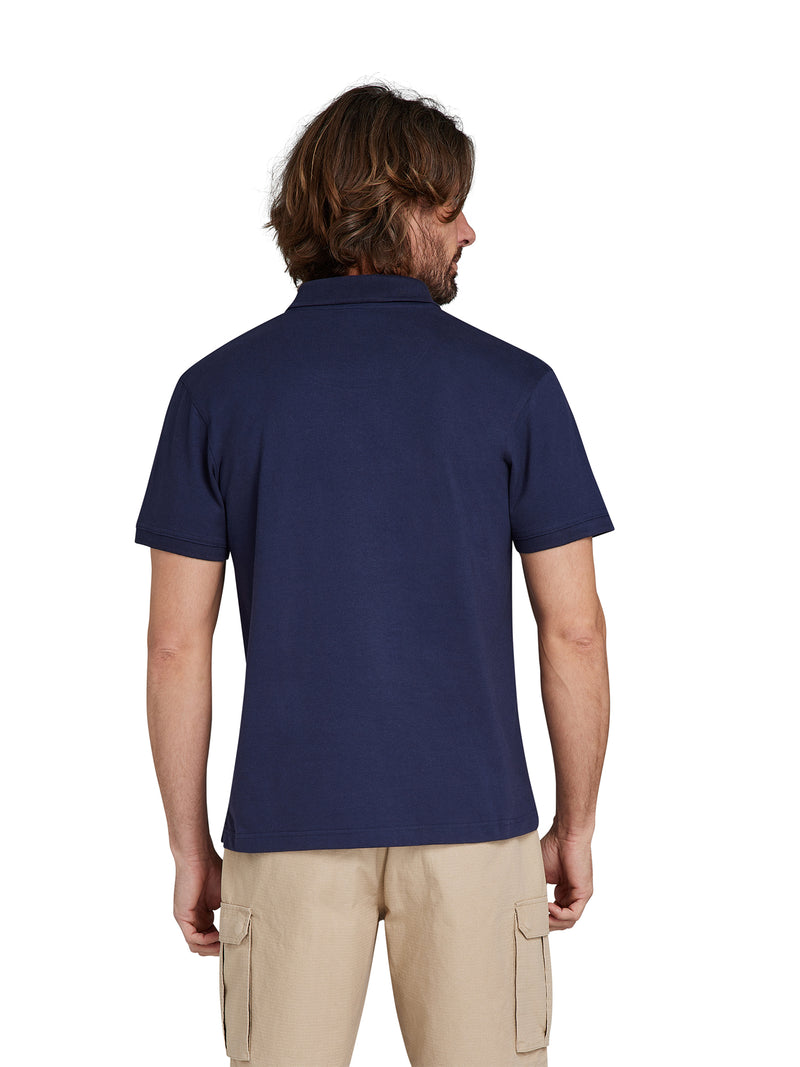 Patch Jersey Polo - Navy