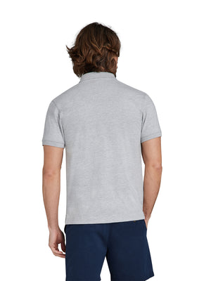 Patch Jersey Polo - Grey Marl