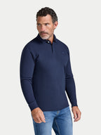 Classic Pique Polo - Long Sleeve - Navy