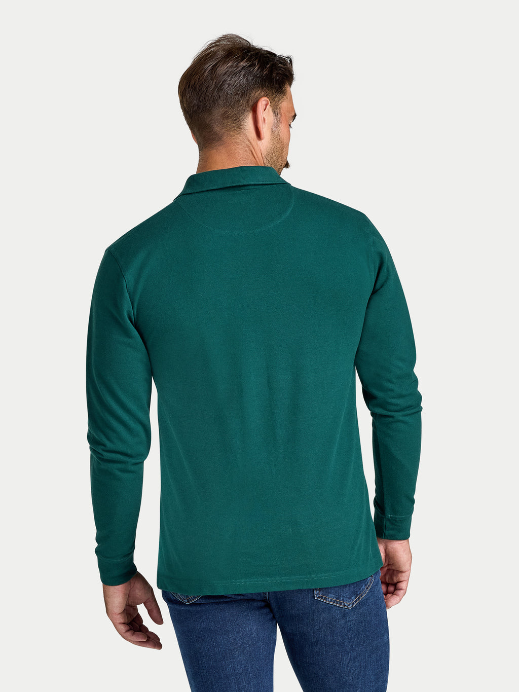 Classic Pique Polo - Long Sleeve - Forest