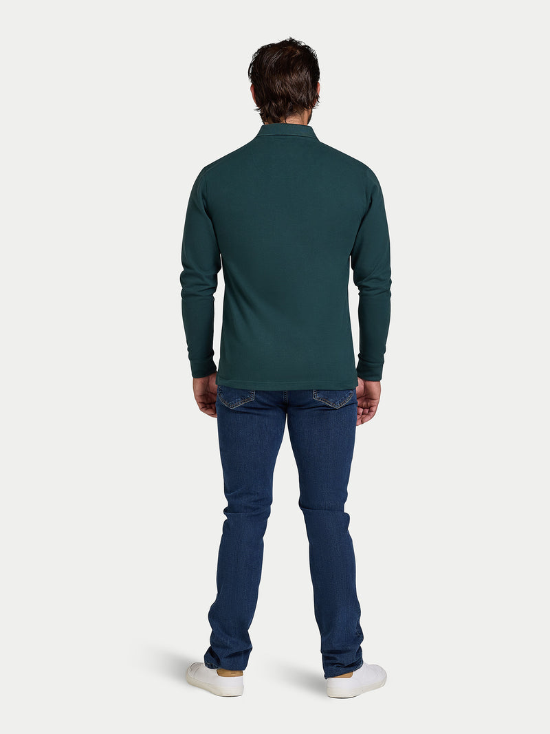 L/S Classic Pique Polo - Forest
