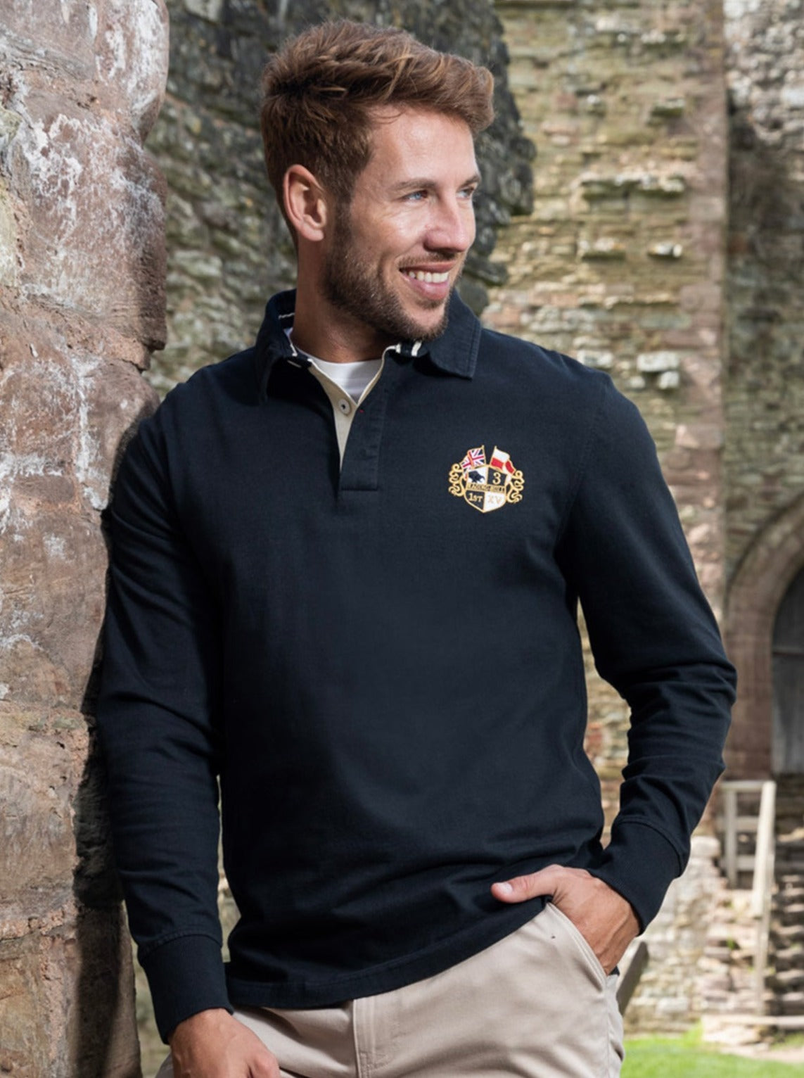 Long Sleeve Classic Rugby - Black