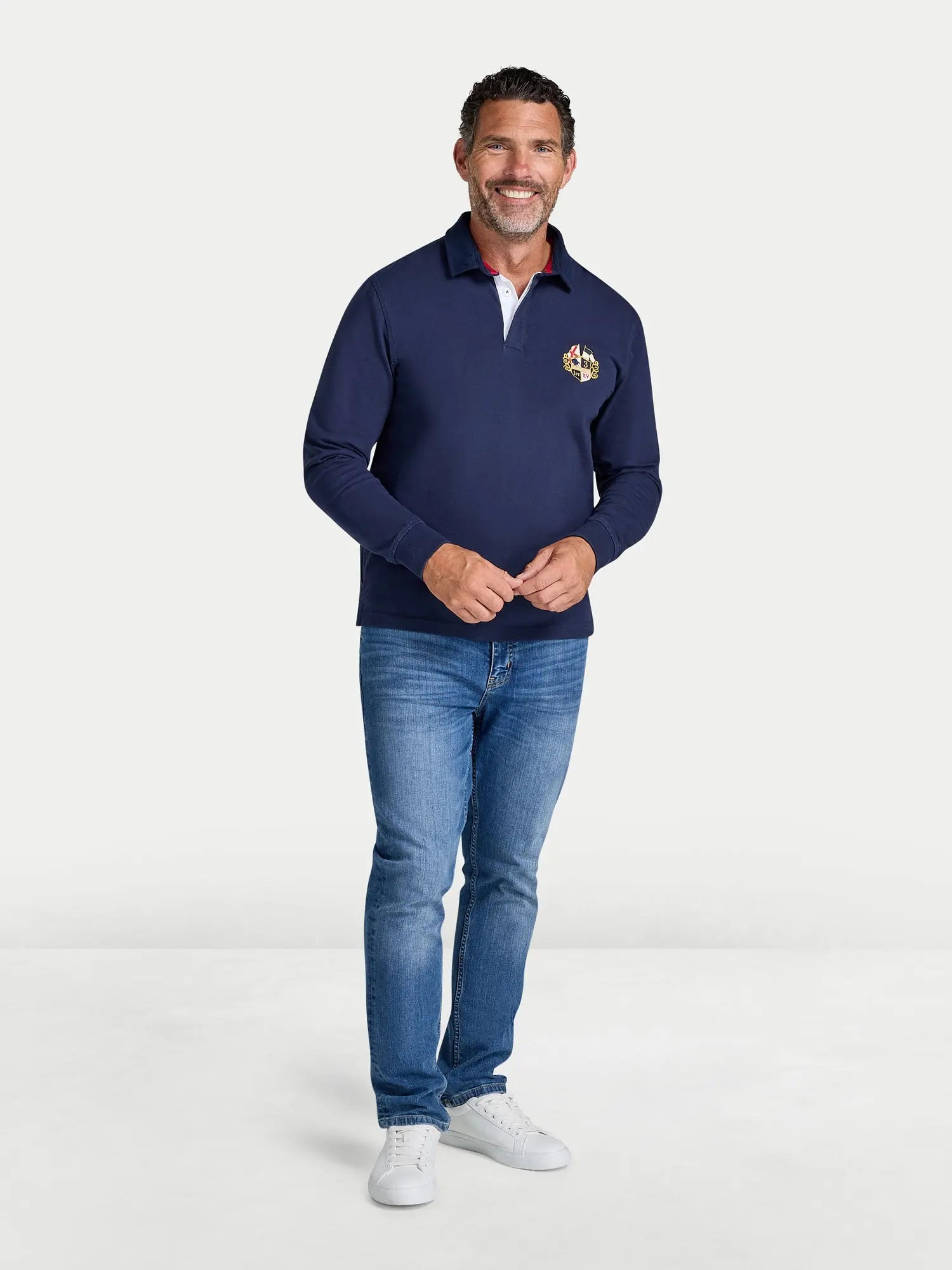 Classic Long Sleeve Rugby Shirt - Navy