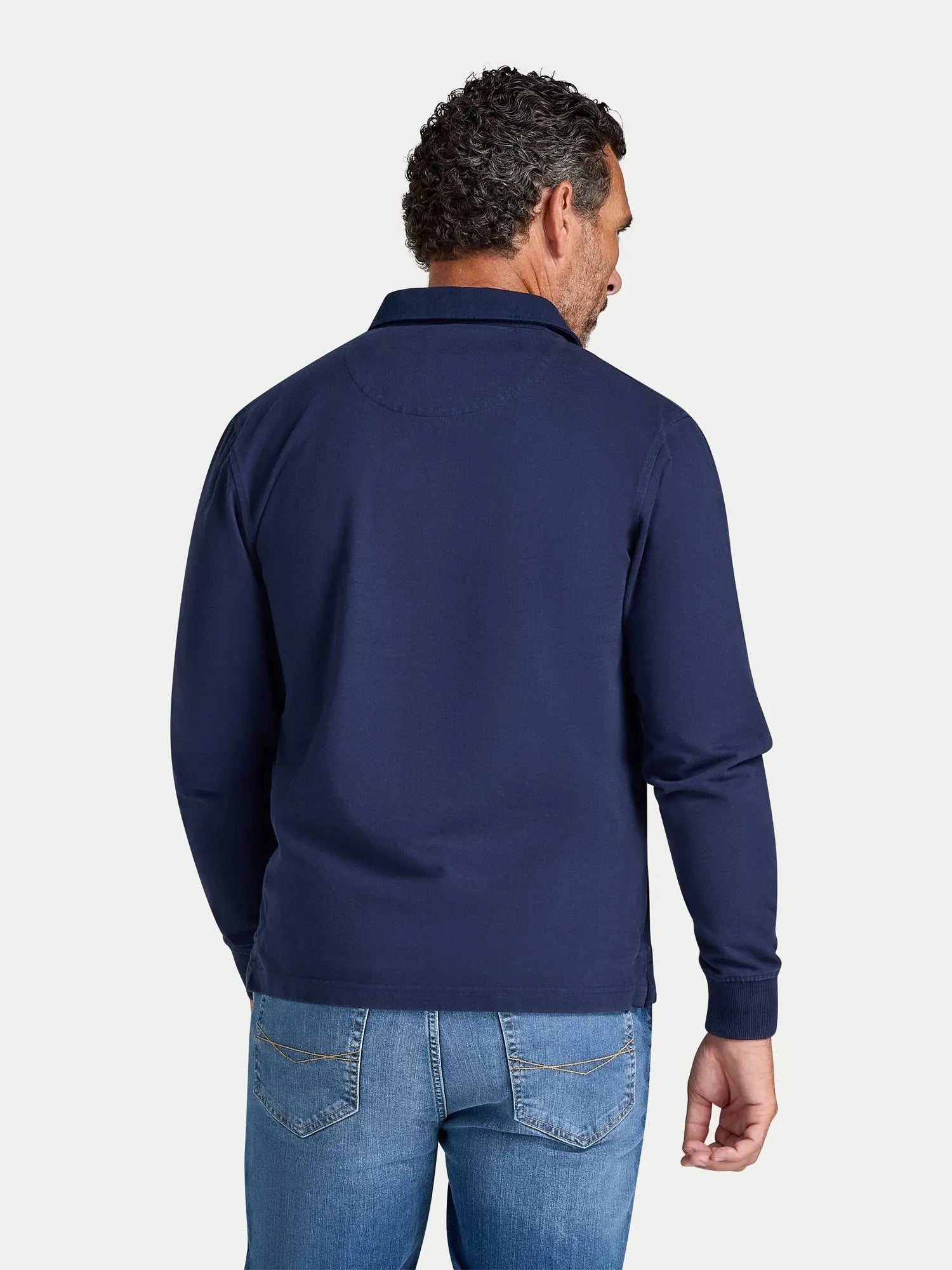 Classic Long Sleeve Rugby Shirt - Navy