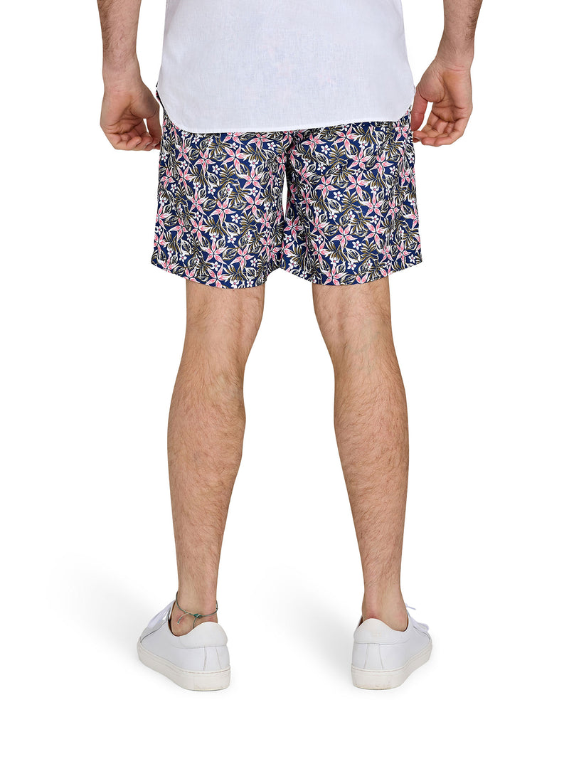 Hawaiian Swim Short - Denim Blue