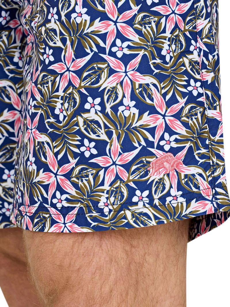 Hawaiian Swim Short - Denim Blue